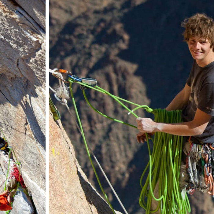 Alex Honnold and Will Stanhope climbing together