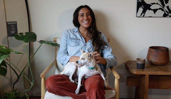 Lex Weinstein with dog