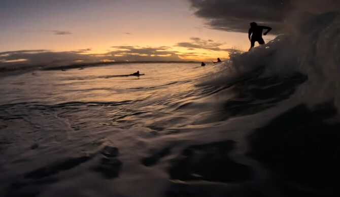No matter how much light there is, there's still some dude trying to drop in on you. Photo: Noah Wallis // YouTube