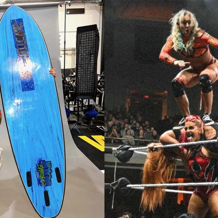 Turn's out Sol Ruca's been riding waves in and out of the ring. Photos: Sol Ruca // Instagram