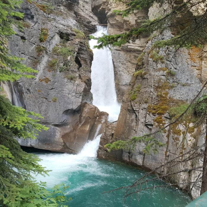 The man died after going swimming in Johnston Canyon. Photo: Wikimedia Commons