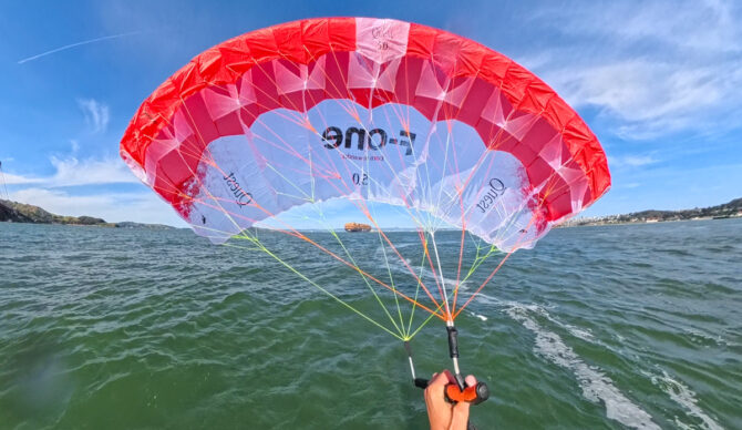 F One quest parawing on the water