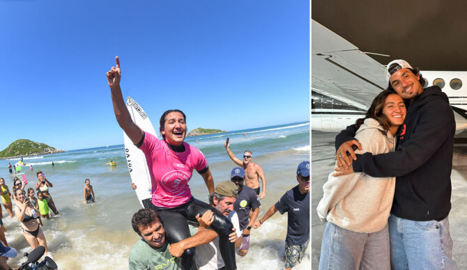 Sophia Medina and Gabriel Medina