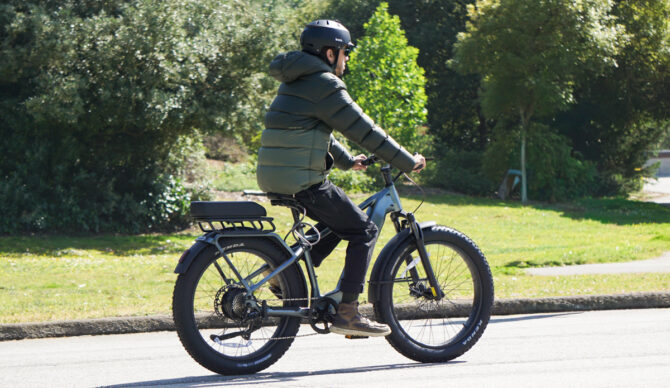 riding the Ride1UP Vorsa FT in Golden Gate Park