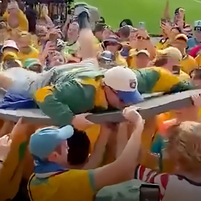 Sometimes the Gold Coast comes to you. Photo: ABC News // YouTube