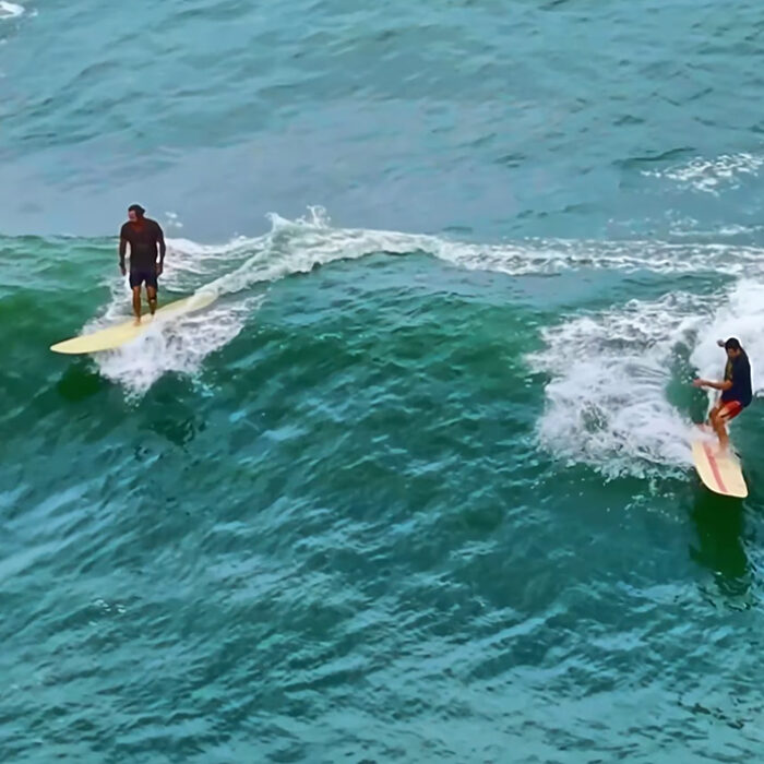 Tropical Storm Arthur kicked up a stir in Surfside, Texas. Photo: Les Freese // YouTube
