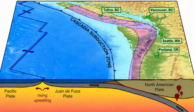 Cascadia subduction zone for tsunami study