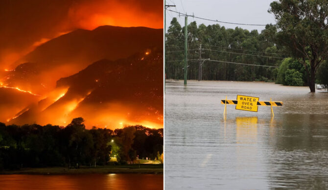 El Niño wildfires and flooding