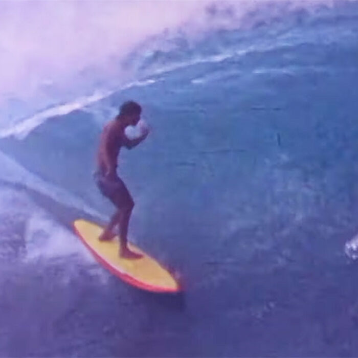 Gerry Lopez surfing Pipeline in the 1970s