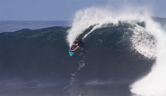 Jamie O'Brien surfing Mexican beach break