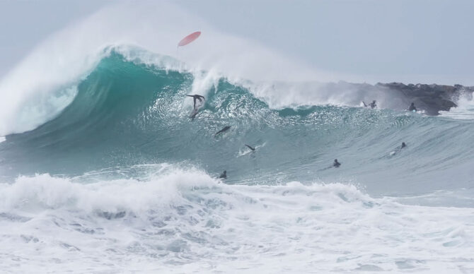 Koa Rothman surfing the Wedge