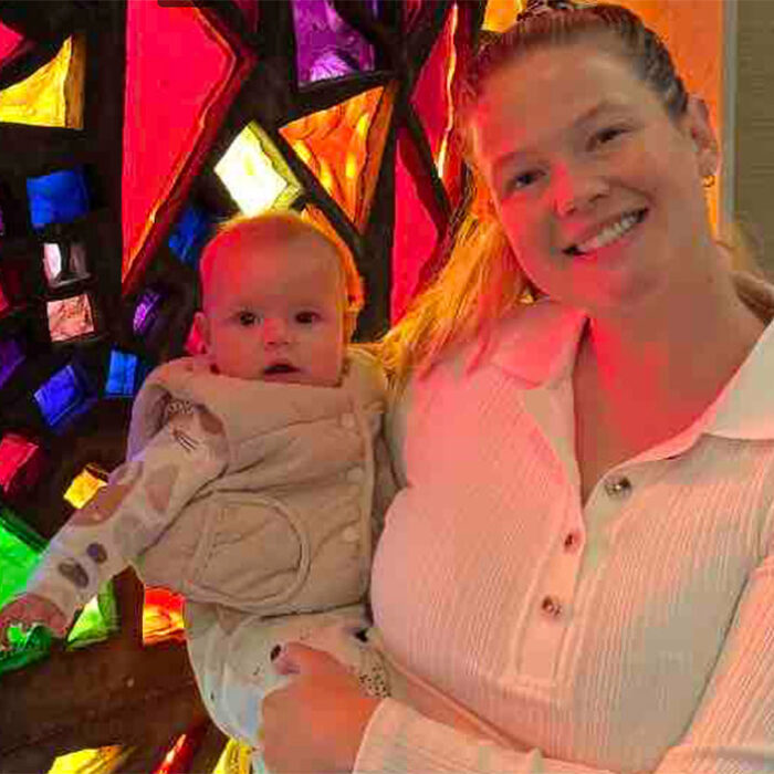 Leah Stewart with baby