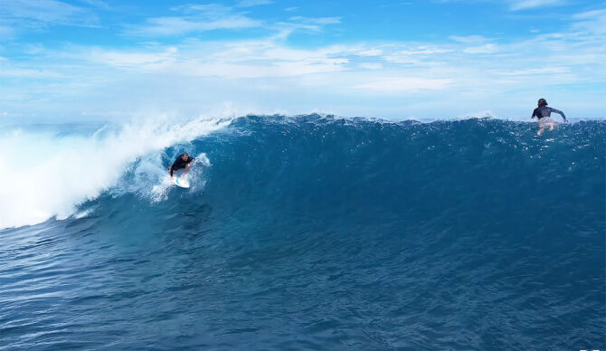 Lance's Left surfing