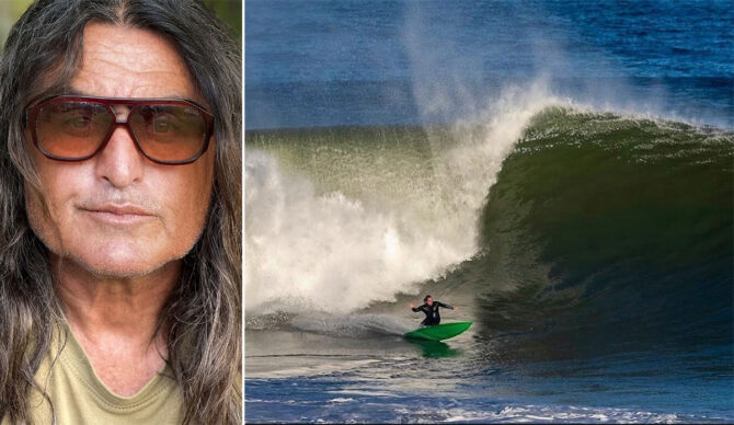 Ross Clarke-Jones surfing