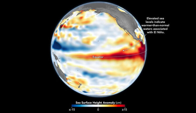 El Niño sea level heights