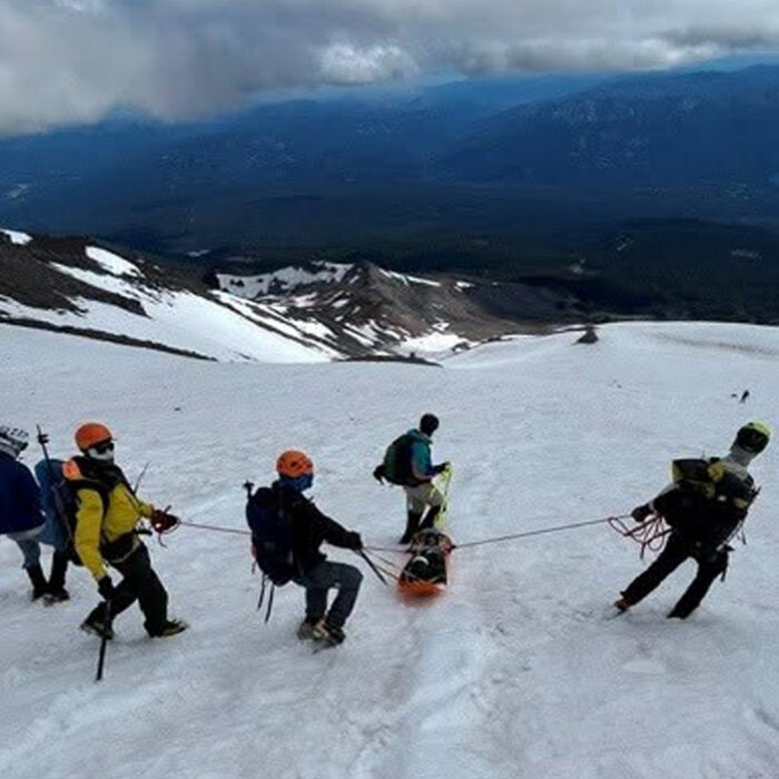 The woman fell 1,500 feet and was rescued in a multi agency effort. Photo: US Forest Service // Facebook