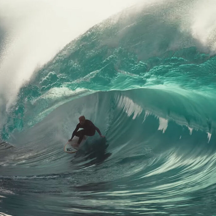 Russell Bierke surfing a slab