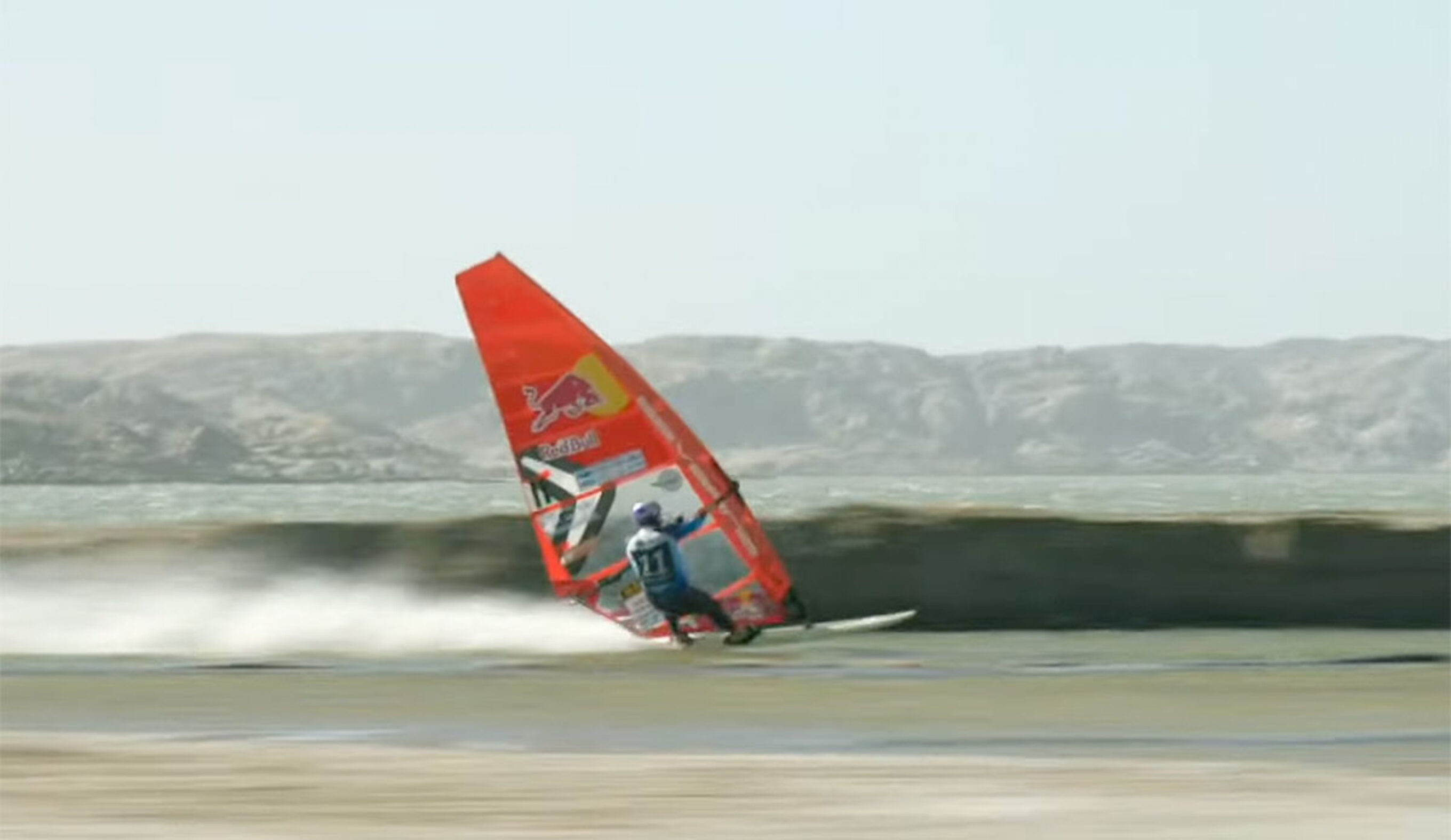 Bjorn Dunkerbeck on a windsurfer