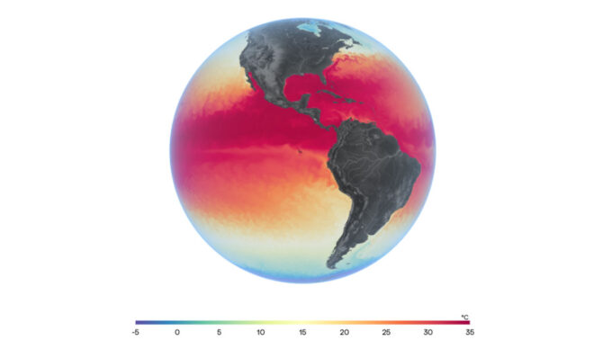 Heating oceans affecting climate