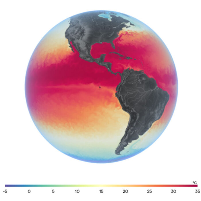Heating oceans affecting climate