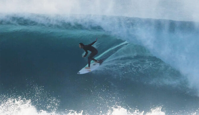 Jordy Smith surfing in Durban