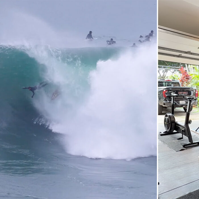 Nate Florence training for surfing wipeouts