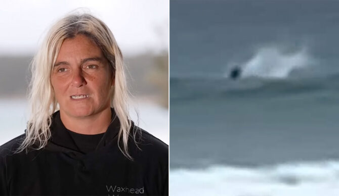 shark attack filmed off New South Wales