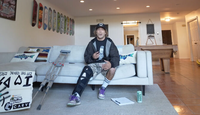 Its even more heartbreaking when an injury happens doing something other than surfing. Photo: Jacob Szekely // YouTube