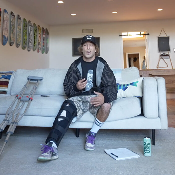 Its even more heartbreaking when an injury happens doing something other than surfing. Photo: Jacob Szekely // YouTube