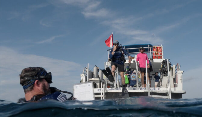 The dive begins. Photo: Force Blue // Luminox