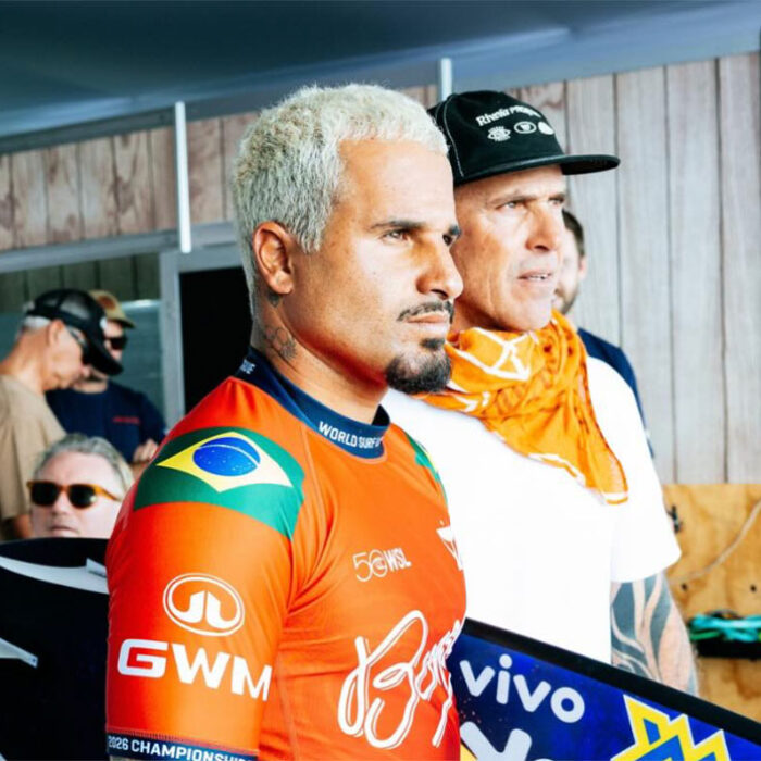 Italo Ferreira with Leandro Dora