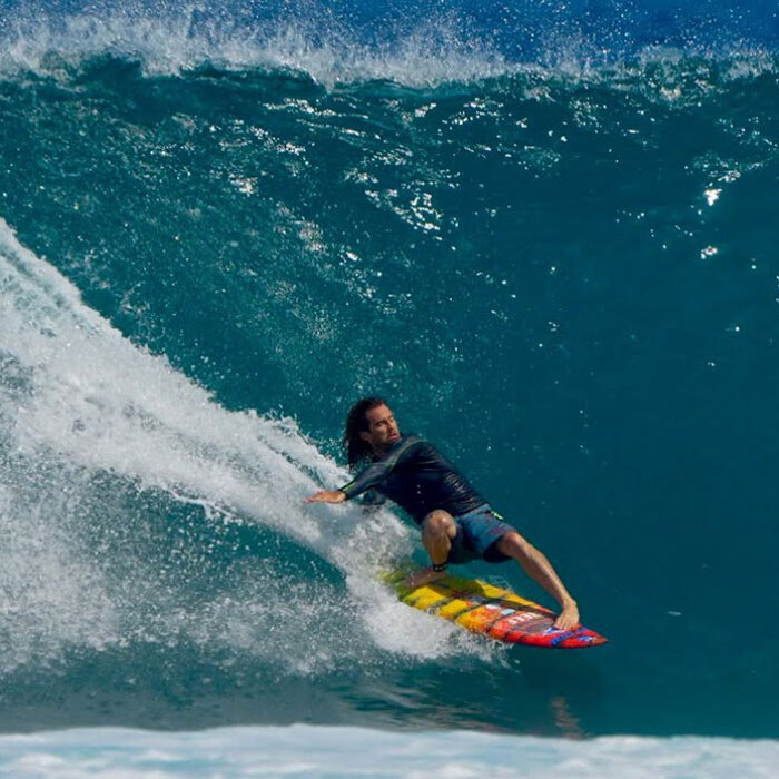 Mason Ho surfing Desert Point