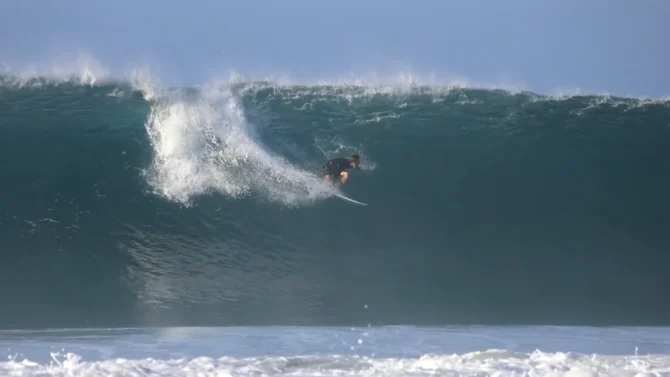Newport Beach surfing during Tropical Storm Iselle