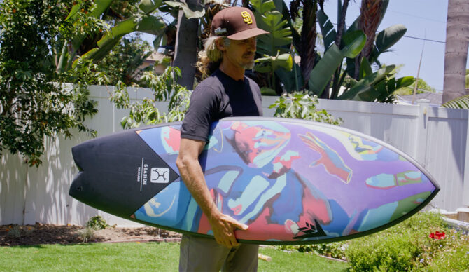 Rob Machado with Seaside painted by Todd DiCiurcio