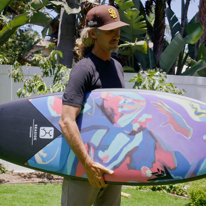 Rob Machado with Seaside painted by Todd DiCiurcio