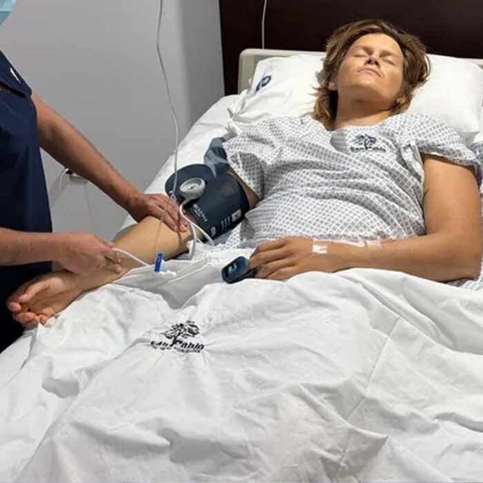 After it took nearly an hour to retrieve him from the surf, Rolando Stanley-Ozuna was taken to the closest urgent care. Photo: GoFundMe