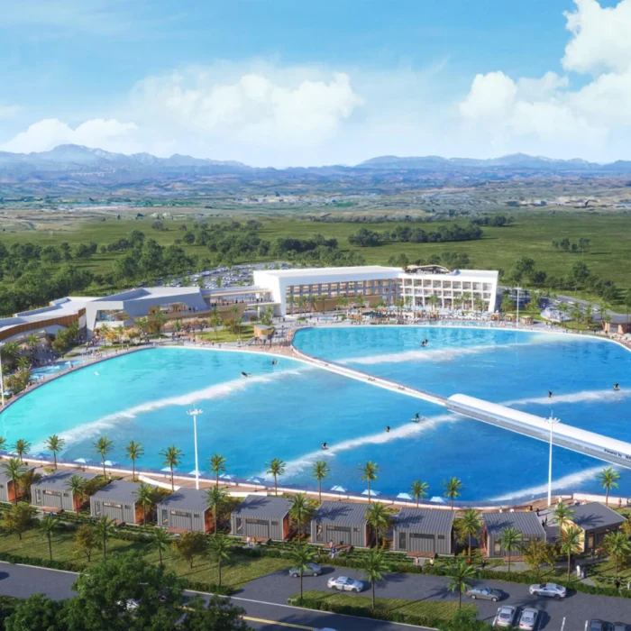 The pool is part of a larger planned community in Norhtern California. Photo: Alchemy Surf Resort