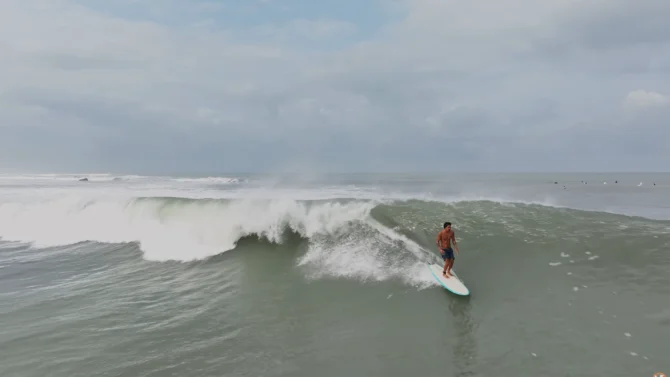 Bryce Baker surfing in Mexico