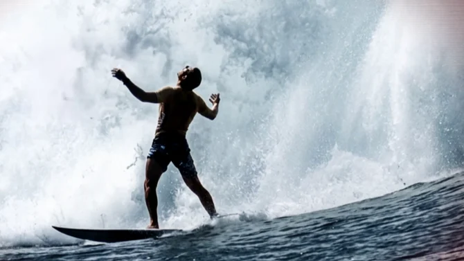 Mick Fanning on a wave