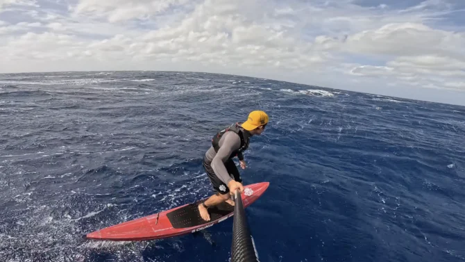 Zeke Lau downwind foiling