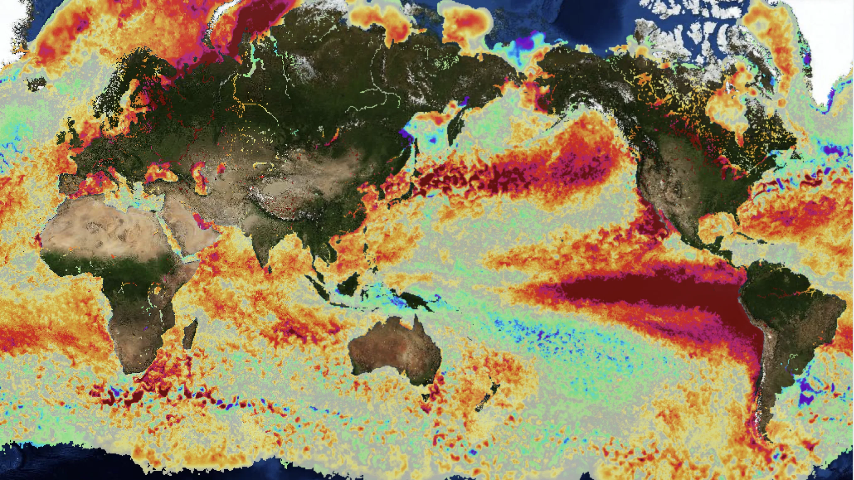 El Niño water map