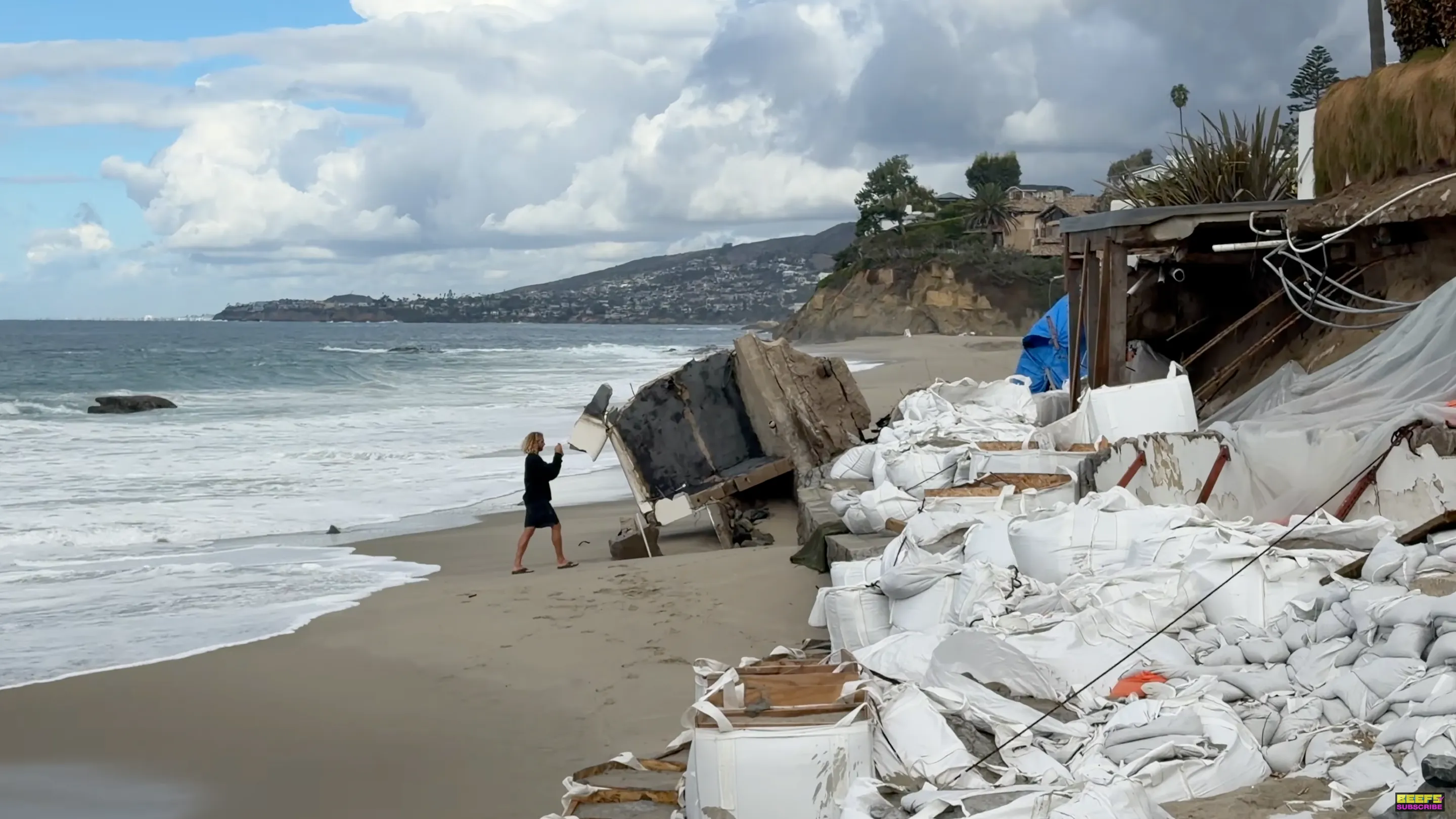 Surfers Get Barreled in Waves That Leveled Their Neighbors Homes