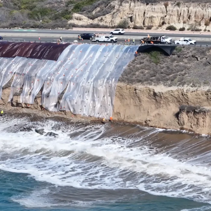 Workers are scrambling to prevent the collapse of a roadway along California’s iconic Pacific Coast Highway.