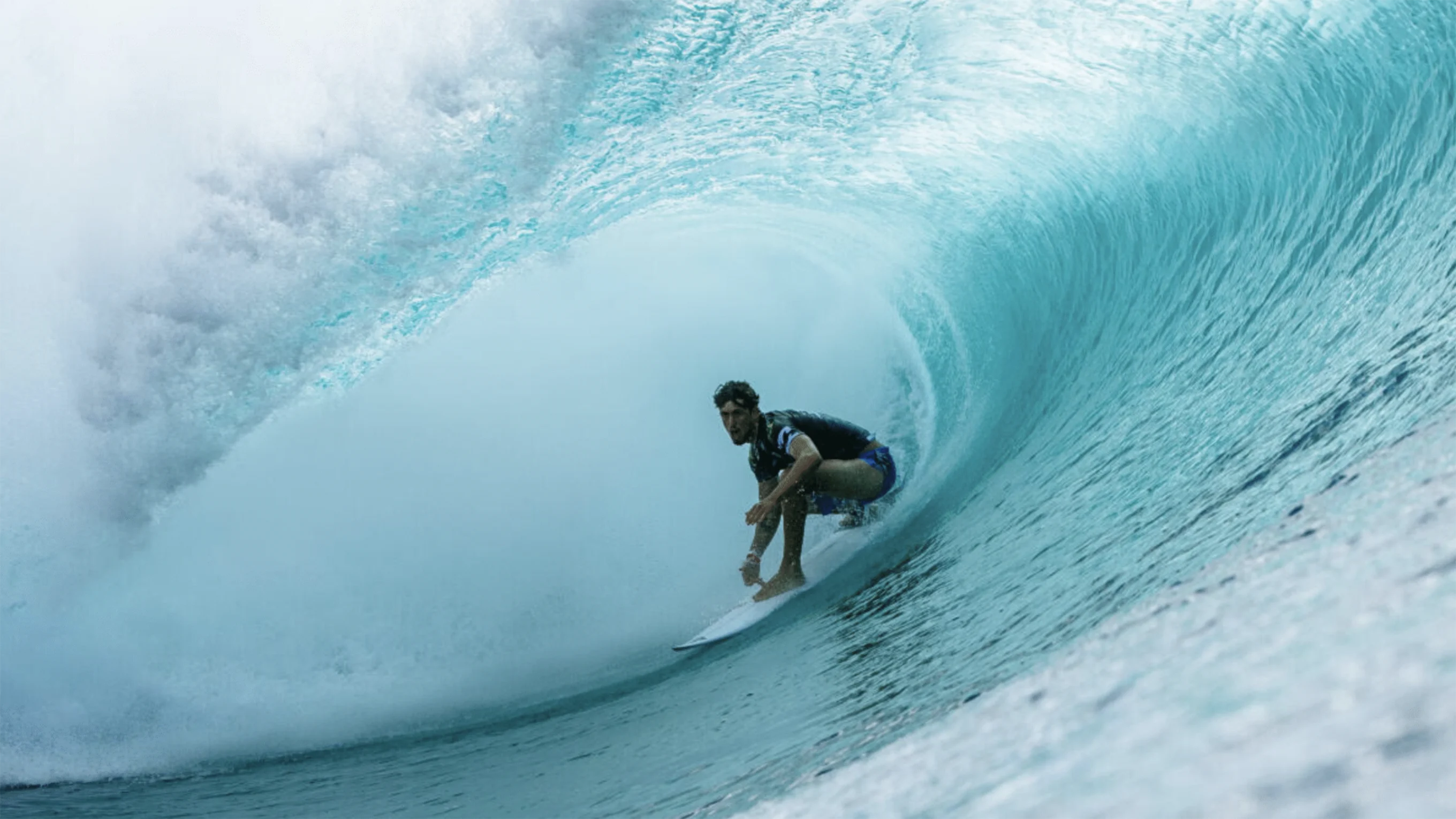 João Chianca surfing in a barrel