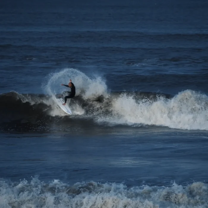 Kelly Slater surfing East Sands, Scotland