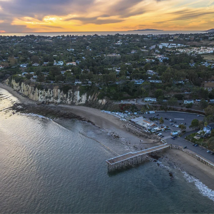 Shark attack site at Paradise Cove, Malibu