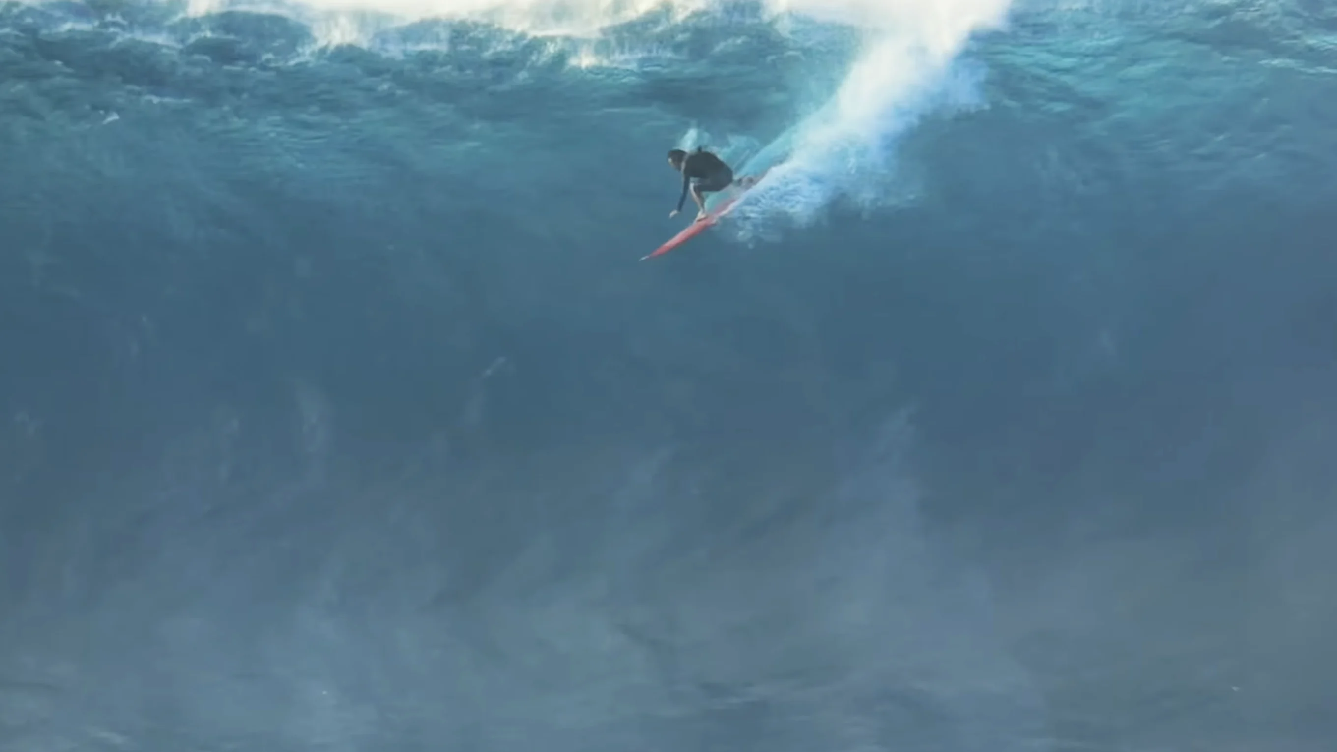 Torrey Meister surfing Jaws