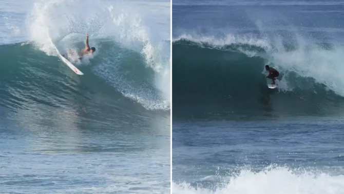 Rio Waida surfing at Keramas
