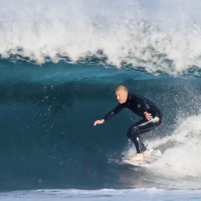 Taj Burrow surfing a barrel
