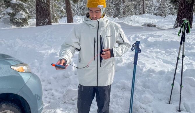 front access pocket on the norrona lofoten pro